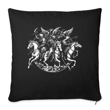 Four horsemen of the Apocalypse - Sofa pillow with filling 45cm x 45cm - black - Front
