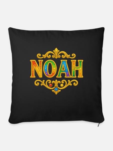 NOAH Glitzer Gold Pailletten - Sofakissen mit Füllung 45 x 45 cm - Schwarz