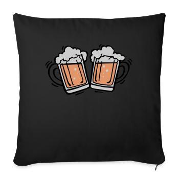 Bier - Sofa pillow with filling 45cm x 45cm - black - Front