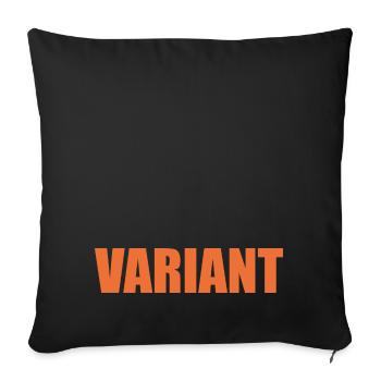 Variante - ne sommes-nous pas tous un ? - Coussin et housse de 45 x 45 cm - noir - Devant