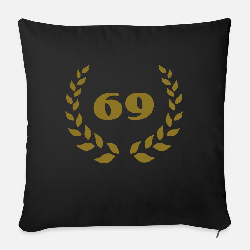 lorbeerkranz 69 - Sofakissen mit Füllung 45 x 45 cm - Schwarz