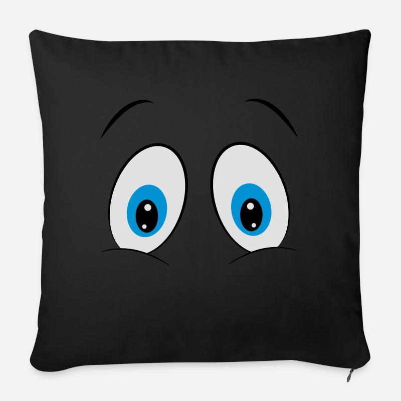 Augen - Sofakissen mit Füllung 45 x 45 cm - Schwarz