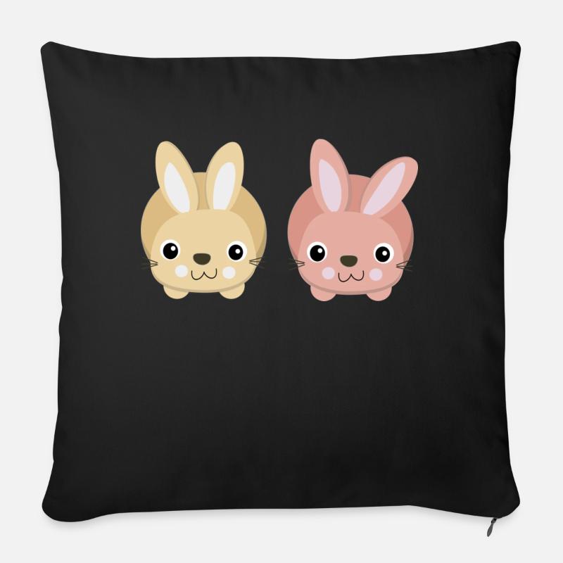 bunnies - Sofakissen mit Füllung 45 x 45 cm - Schwarz