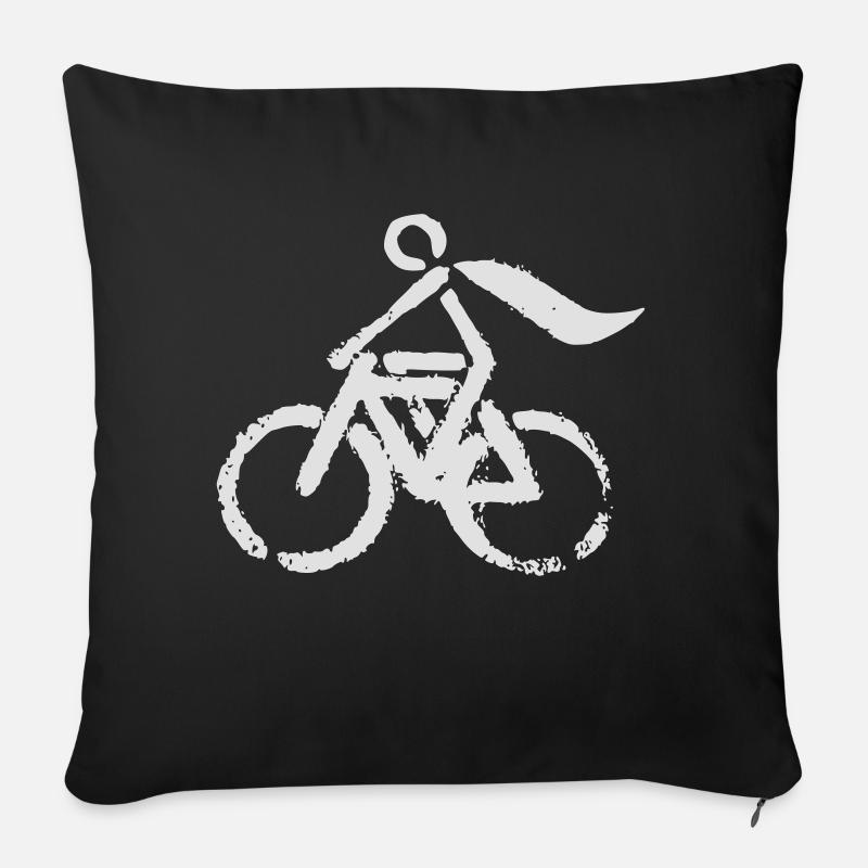 Fahrrad Superheld - Sofakissen mit Füllung 45 x 45 cm - Schwarz