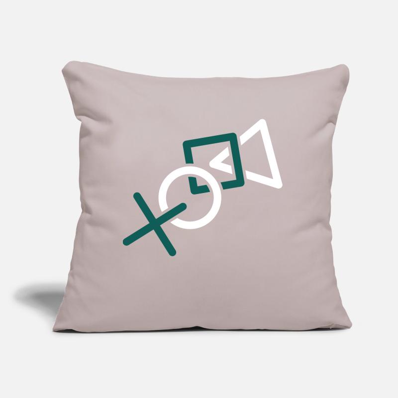 controller silhouette cool X square triangle symbols g Sofa pillow with filling 45cm x 45cm