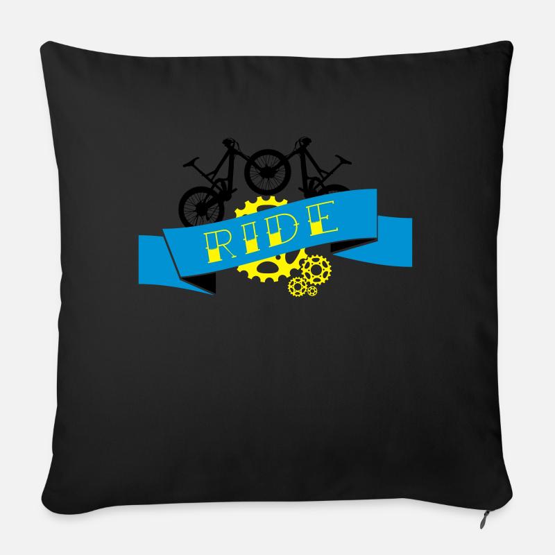 Mountainbike - Downhill Ride Compilation - Sofakissen mit Füllung 45 x 45 cm - Schwarz