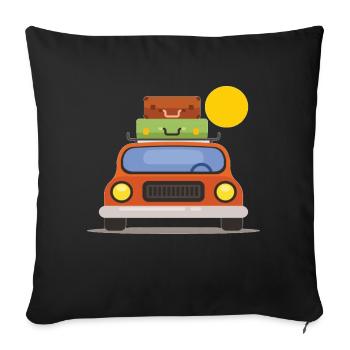 voiture - Coussin et housse de 45 x 45 cm - noir - Devant