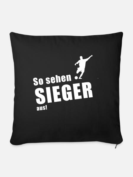 Kollektion Sieger! - Sofakissen mit Füllung 45 x 45 cm - Schwarz