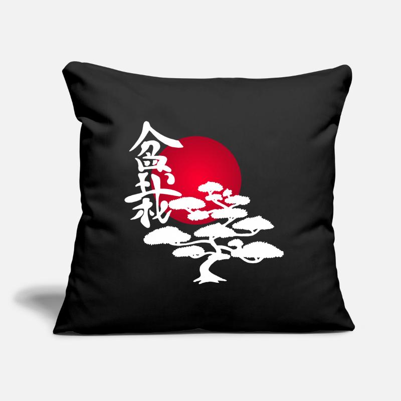 White tree and red sun Sofa pillow with filling 45cm x 45cm