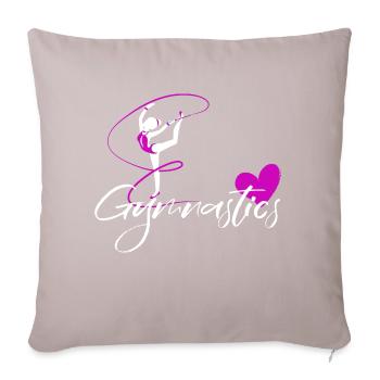gymnastics floor gymnastics rhythmic sports gymnastics - Sofa pillow with filling 45cm x 45cm - light taupe - Front