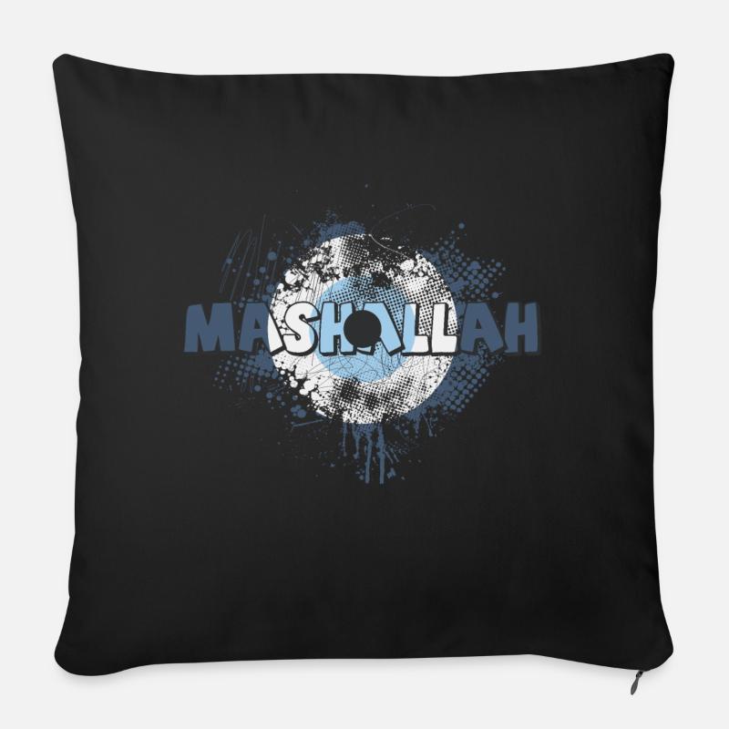 Mashallah - Coussin et housse de 45 x 45 cm - noir