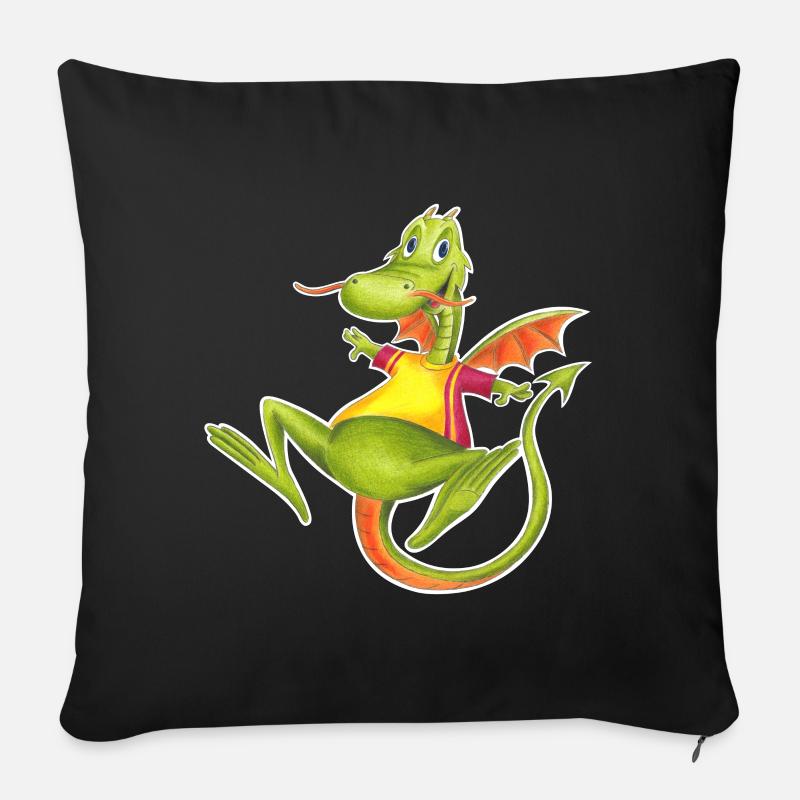 little dragon - Sofakissen mit Füllung 45 x 45 cm - Schwarz