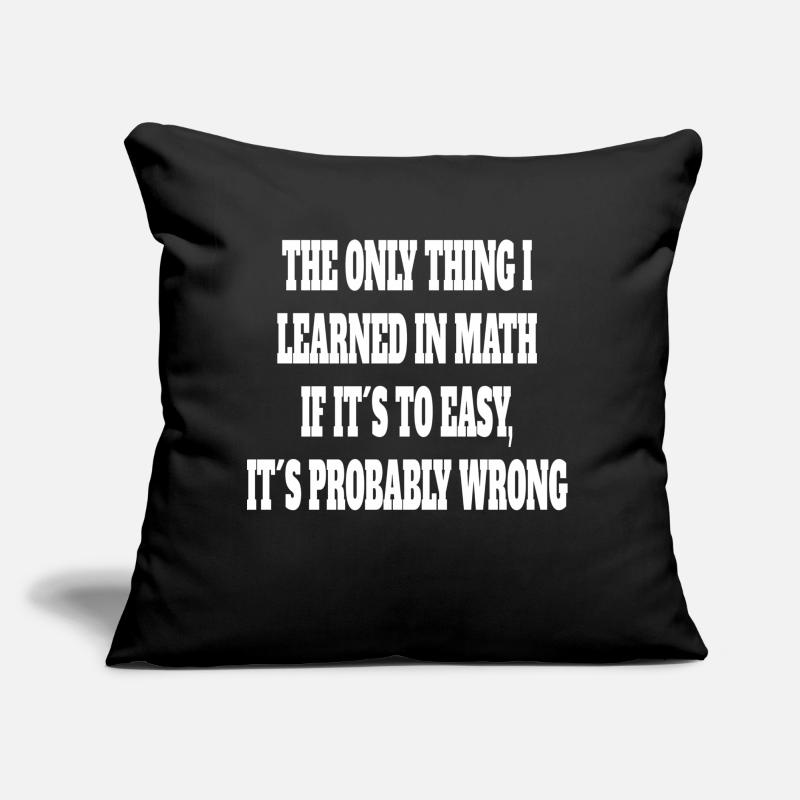 Math Funny Saying Math Professeur Élève Coussin et housse de 45 x 45 cm