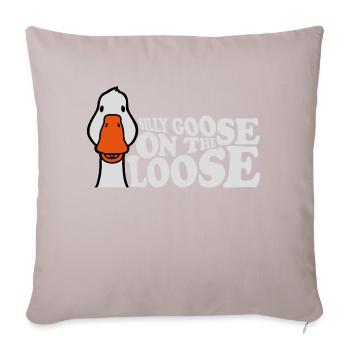 goose on the loose - Sofakissen mit Füllung 45 x 45 cm - helles Taupe - Vorne