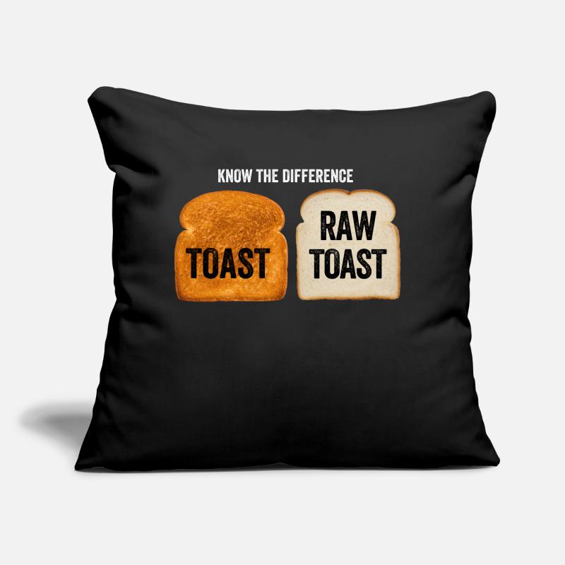Know The Difference Toast Toast Breakfast lover Sofa pillow with filling 45cm x 45cm