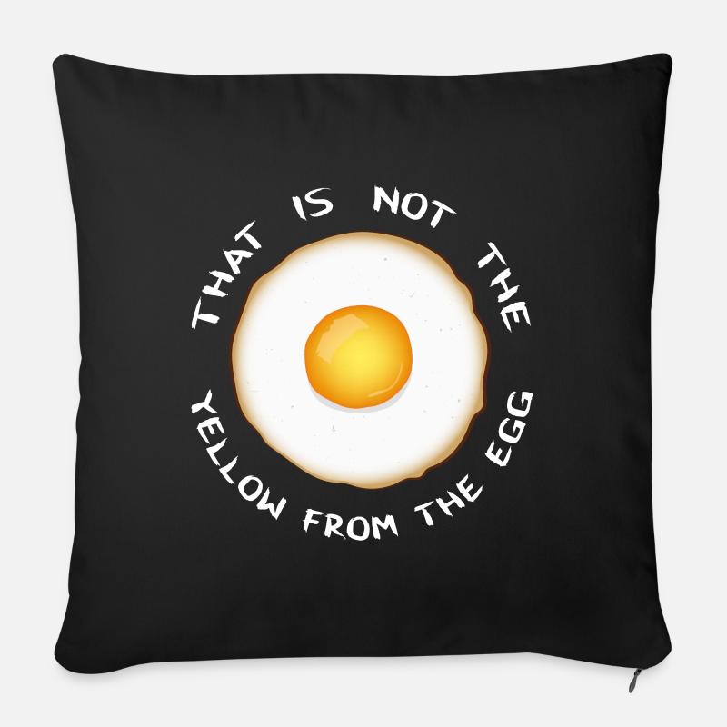 Jaune de l’œuf - Coussin et housse de 45 x 45 cm - noir