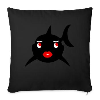Lady Hai2 - Sofakissen mit Füllung 45 x 45 cm - Schwarz - Vorne