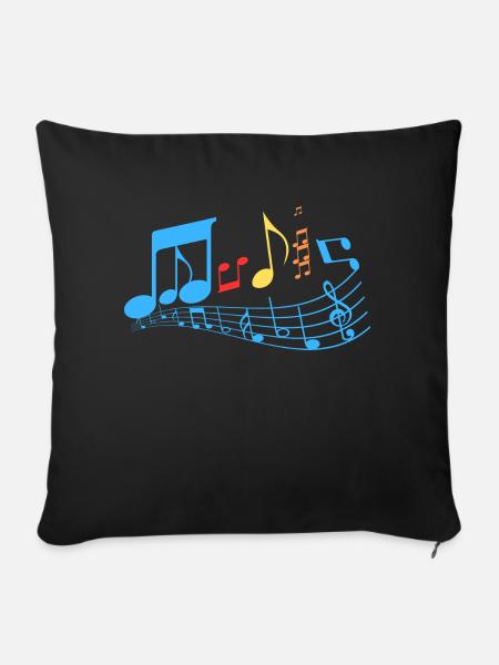 Music - Sofakissen mit Füllung 45 x 45 cm - Schwarz