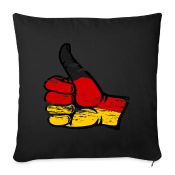 Germany Flag All Clear Icon Used - Sofa pillow with filling 45cm x 45cm - black - Front
