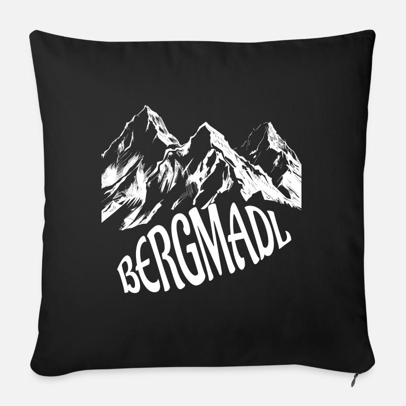 Bergmadl - Sofakissen mit Füllung 45 x 45 cm - Schwarz