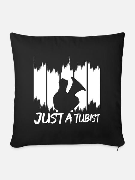 Tuba Spieler - Sofakissen mit Füllung 45 x 45 cm - Schwarz