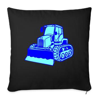 snow groomer - Sofa pillow with filling 45cm x 45cm - black - Front