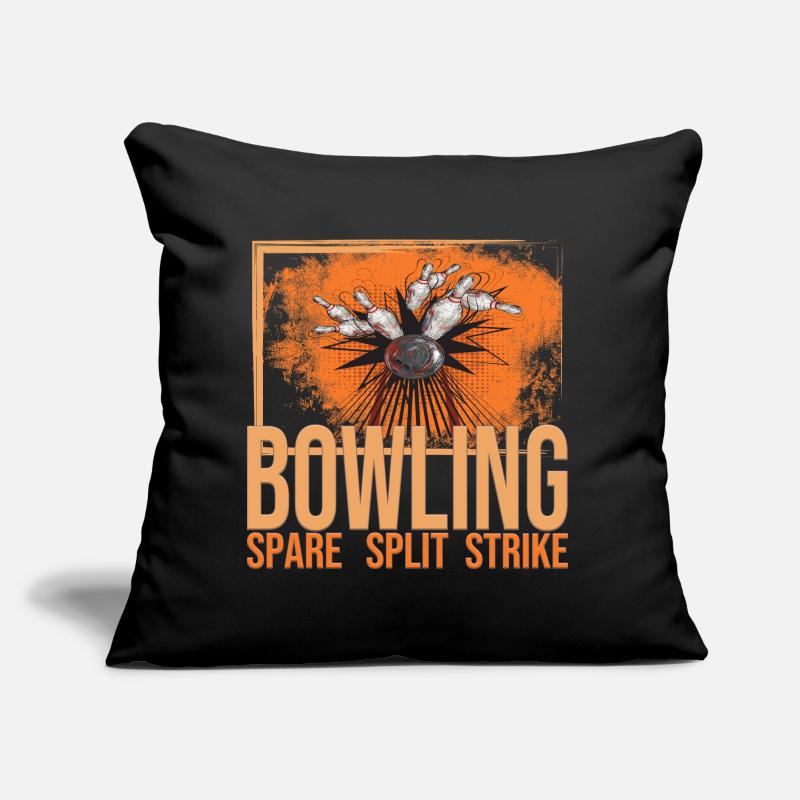 Bowling - Spare - Split - Strike Sofakissen mit Füllung 45 x 45 cm