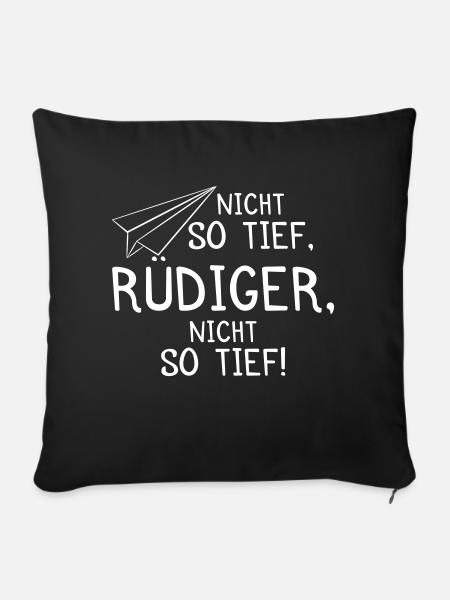 Nicht so tief Rüdiger - Sofakissen mit Füllung 45 x 45 cm - Schwarz