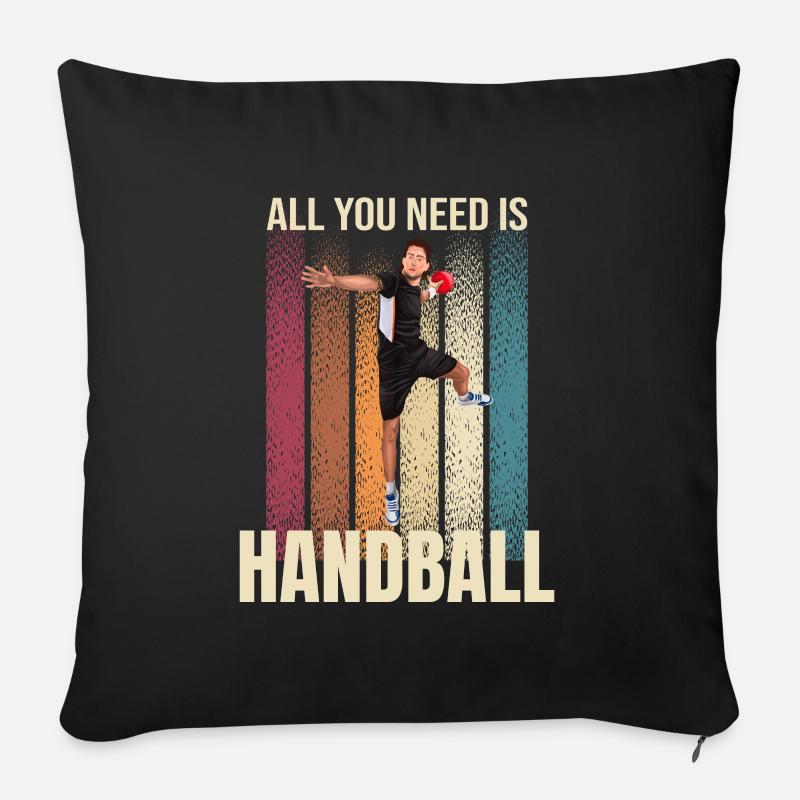 All you Need is Handball - Sofakissen mit Füllung 45 x 45 cm - Schwarz