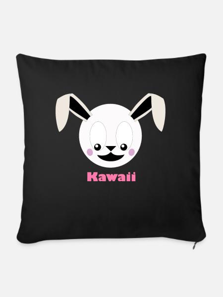 Kawai Hase - Sofakissen mit Füllung 45 x 45 cm - Schwarz