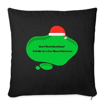 christmas t shirt design - Coussin et housse de 45 x 45 cm - noir - Devant
