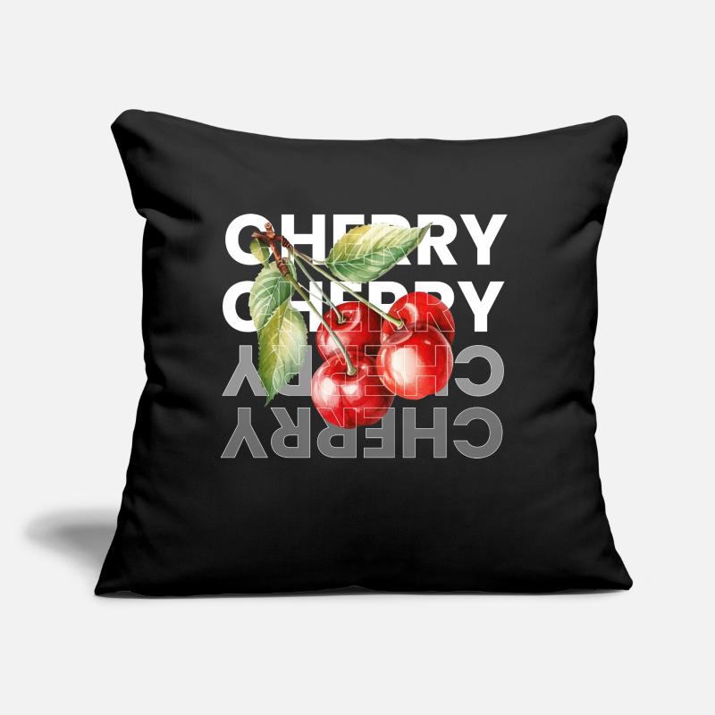 Trendy cherry T-shirt – CHERRY typographiq pattern Sofa pillow with filling 45cm x 45cm