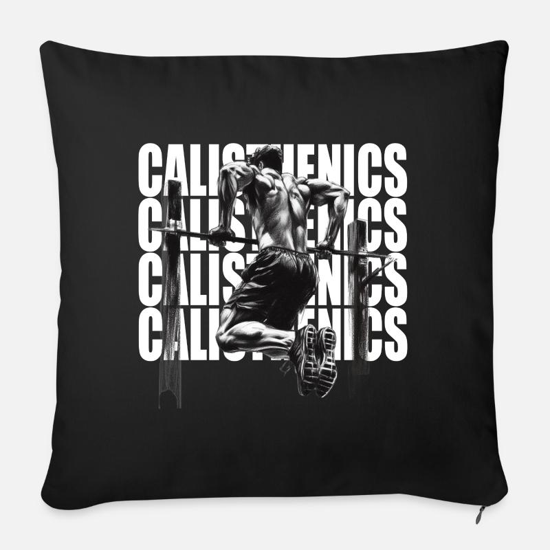 Calisthenics - Sofakissen mit Füllung 45 x 45 cm - Schwarz