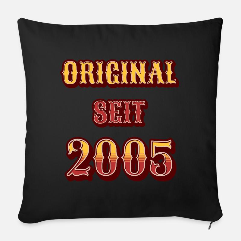 ORIGINAL SEIT 2005 - Sofakissen mit Füllung 45 x 45 cm - Schwarz