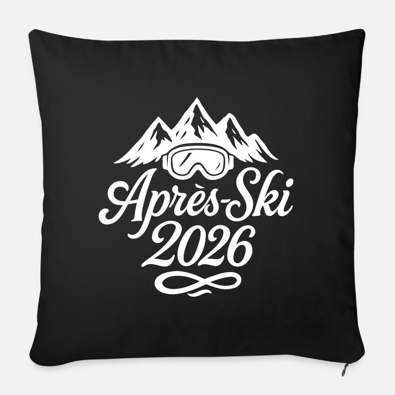 Apres Ski 2026 - Sofakissen mit Füllung 45 x 45 cm - Schwarz
