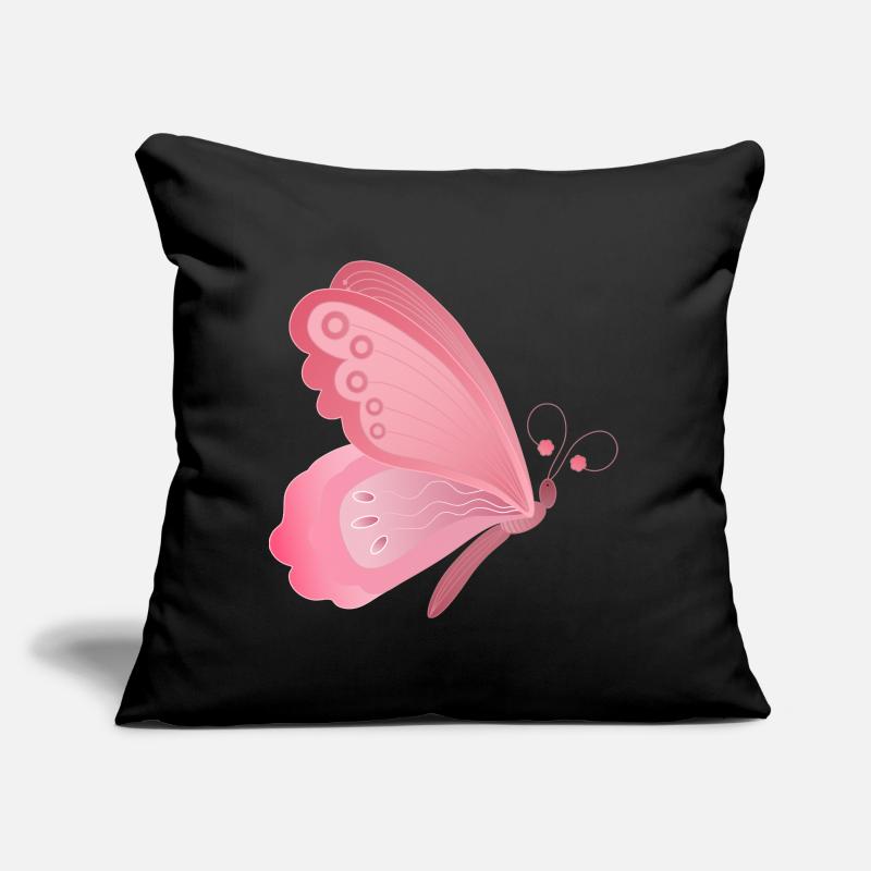 Conception d’ailes de papillon rose Coussin et housse de 45 x 45 cm