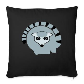 lemur (3c) - Coussin et housse de 45 x 45 cm - noir - Devant