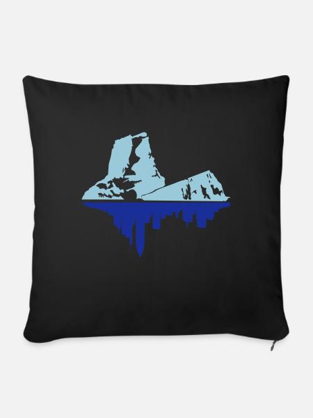 Eisberg - Sofakissen mit Füllung 45 x 45 cm - Schwarz