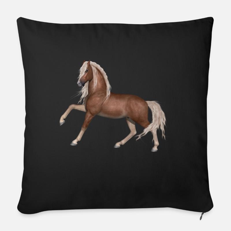 Cheval - Coussin et housse de 45 x 45 cm - noir