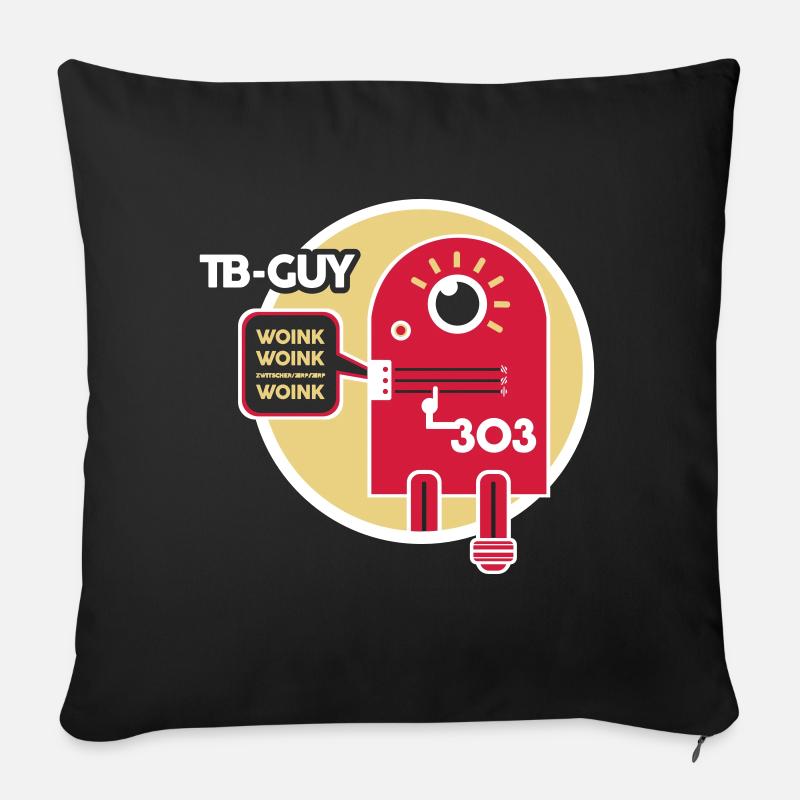 TB Guy alle Farbebenen editierbar - Sofakissen mit Füllung 45 x 45 cm - Schwarz