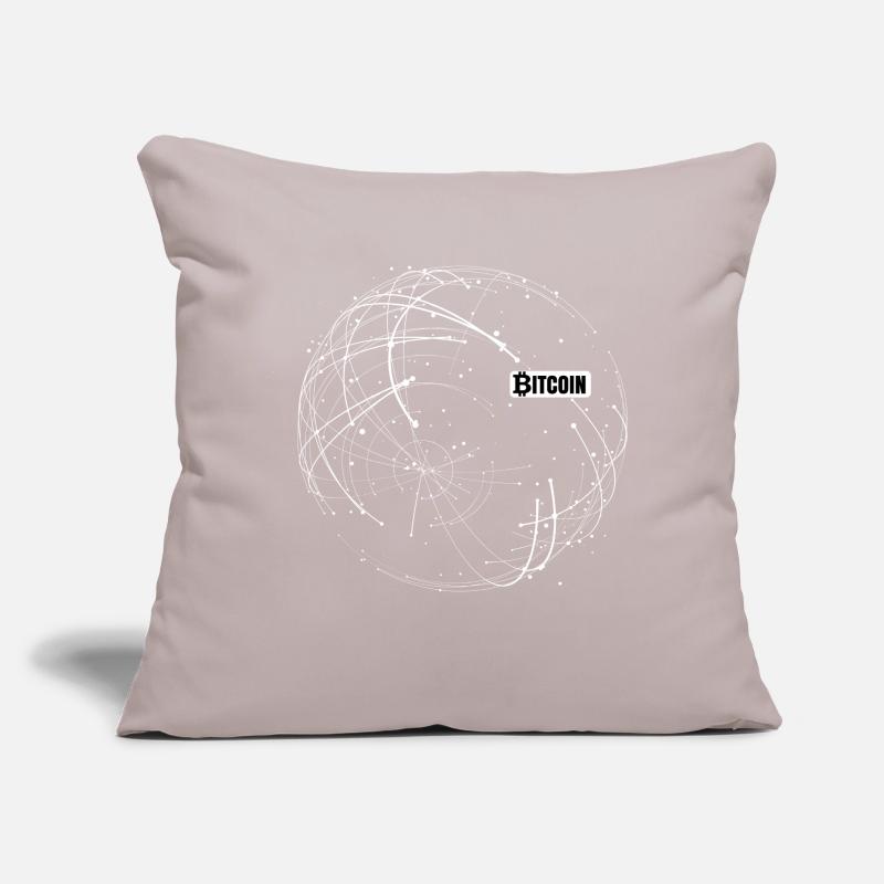 blocco catena bitcoin Cuscino da divano 45 x 45 cm con riempimento