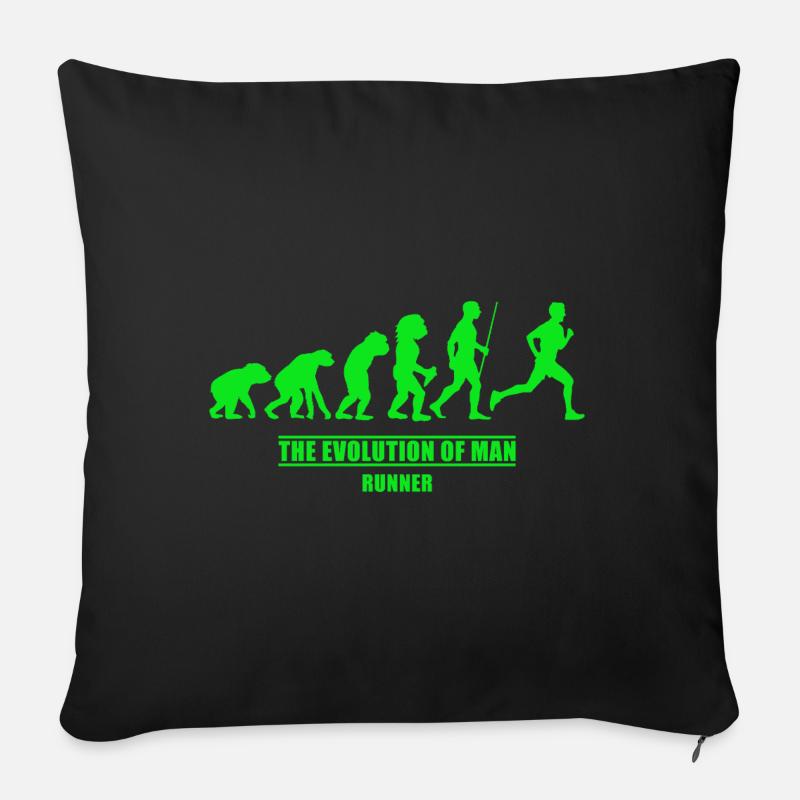 Läufer Evolution Läufer - Sofakissen mit Füllung 45 x 45 cm - Schwarz