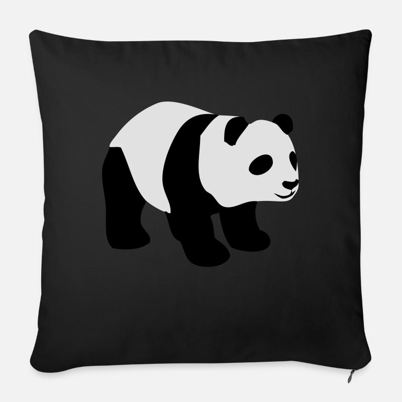 Panda - Sofakissen mit Füllung 45 x 45 cm - Schwarz