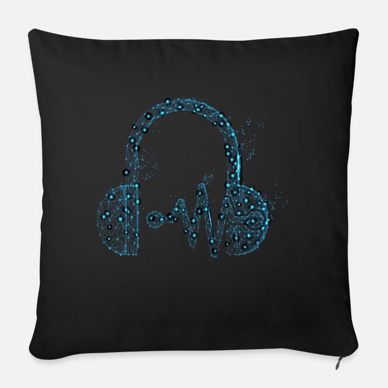 DJ - Sofakissen mit Füllung 45 x 45 cm - Schwarz
