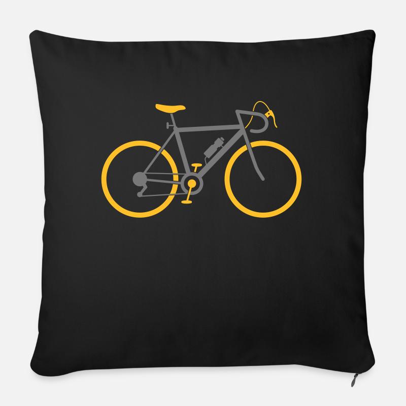 Ein schnelles Rennrad - Sofakissen mit Füllung 45 x 45 cm - Schwarz