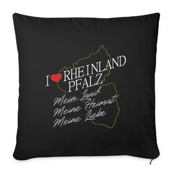 Rheinland Pfalz - Sofakissen mit Füllung 45 x 45 cm - Schwarz - Vorne