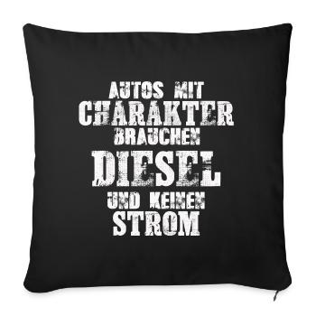 DIESEL POWER - Sofakissen mit Füllung 45 x 45 cm - Schwarz - Vorne