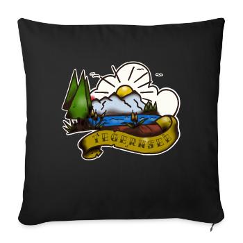 Tegernsee - das Fan-Shirt - Sofakissen mit Füllung 45 x 45 cm - Schwarz - Vorne