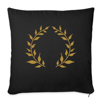 Kranz Gold - Sofakissen mit Füllung 45 x 45 cm - Schwarz - Vorne