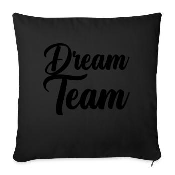 Dream Team - Sofa pillow with filling 45cm x 45cm - black - Front